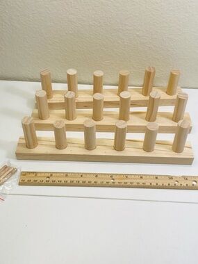NEW Natural Wood Loom with Removeable Pegs: Connect Together